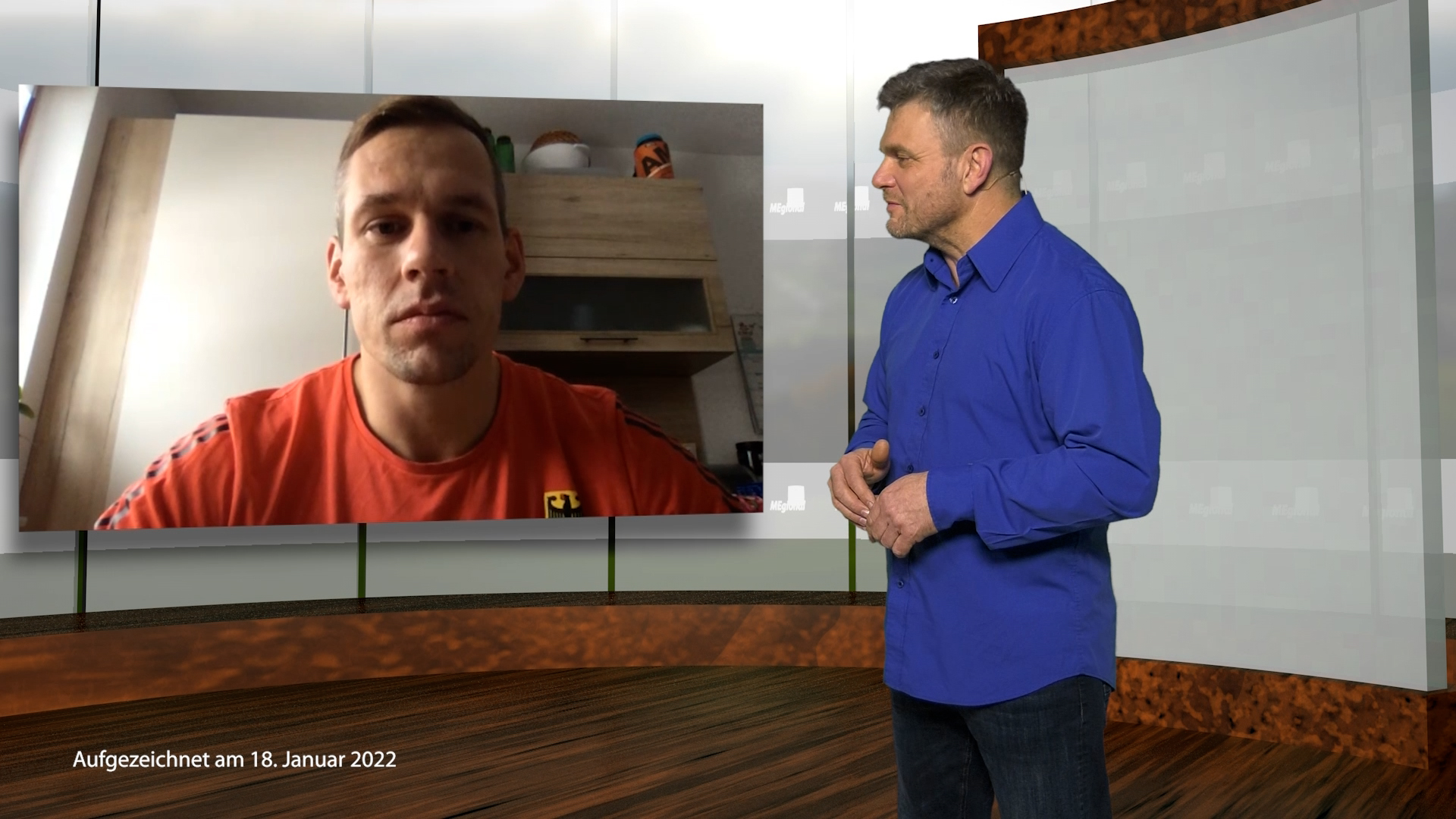 MEgional am 20. Januar 2022 mit Candy Bauer dem Olympiateilnehmer aus Marienberg