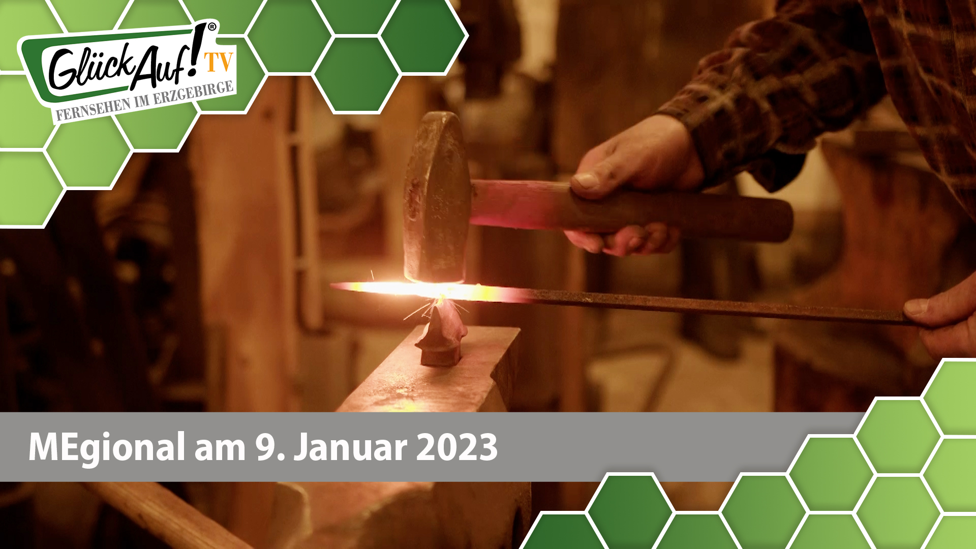 MEgional am 09. Januar 2023 - mit dem Neujahrsschmieden am Pferdegöpel in Lauta