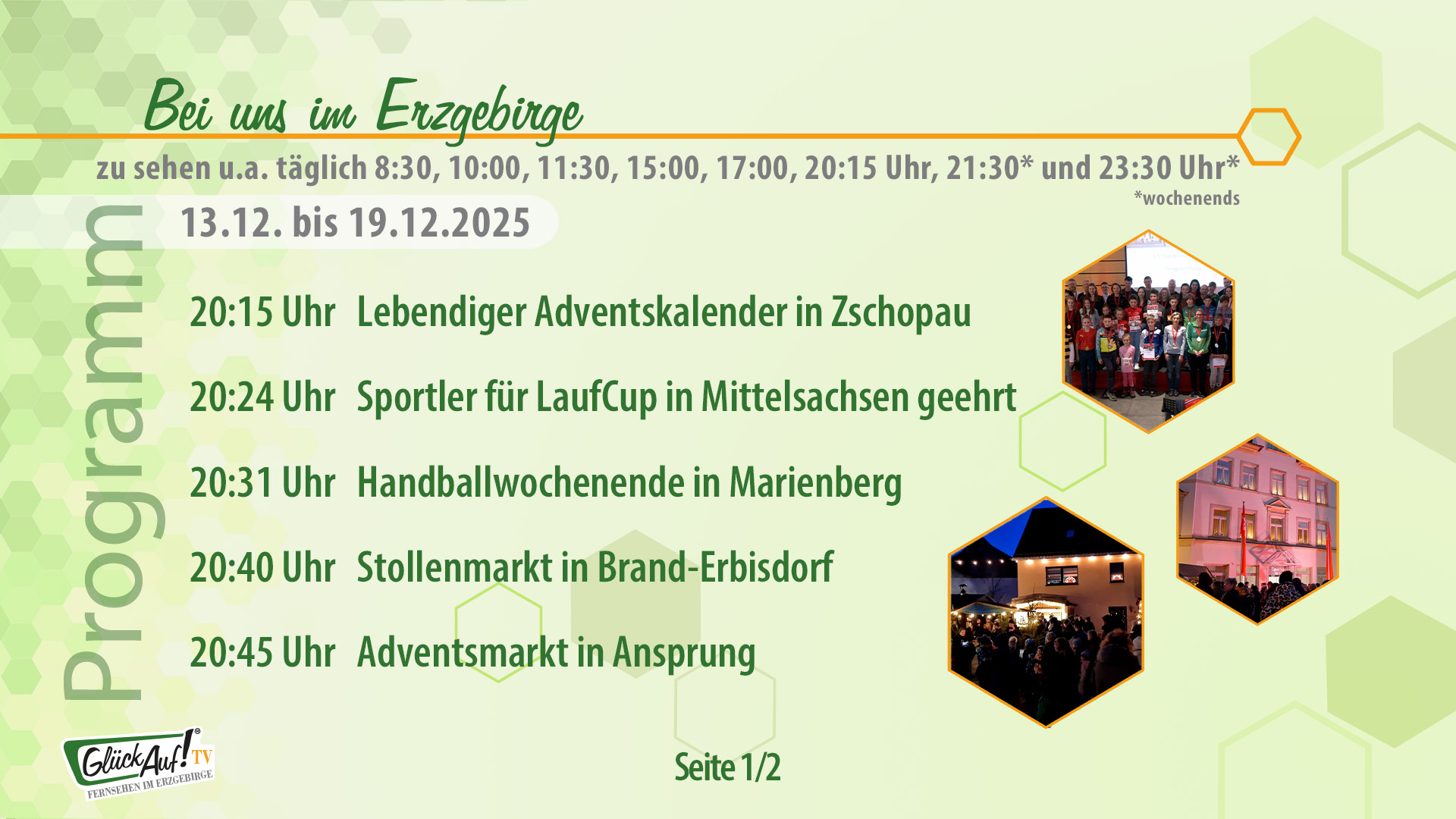 Bei uns im Erzgebirge für die 51. Kalenderwoche vom 13. bis 19. Dezember 2025